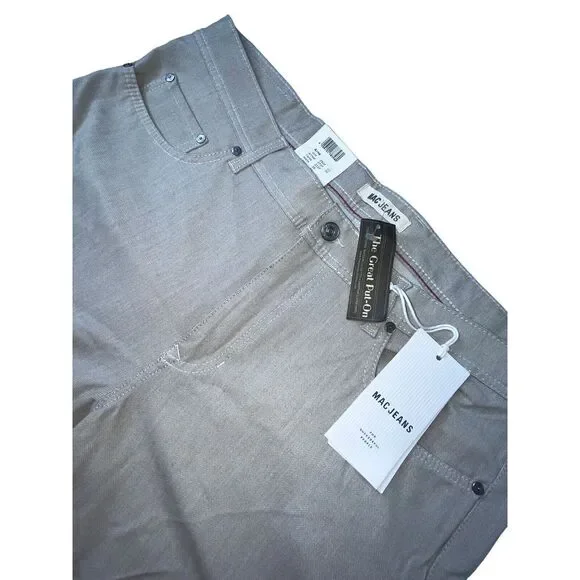 MAC Jeans Arne Modern Straight Mid-Rise Stretch Tan Denim Mens 40x30 MSRP $175 - Picture 2 of 14